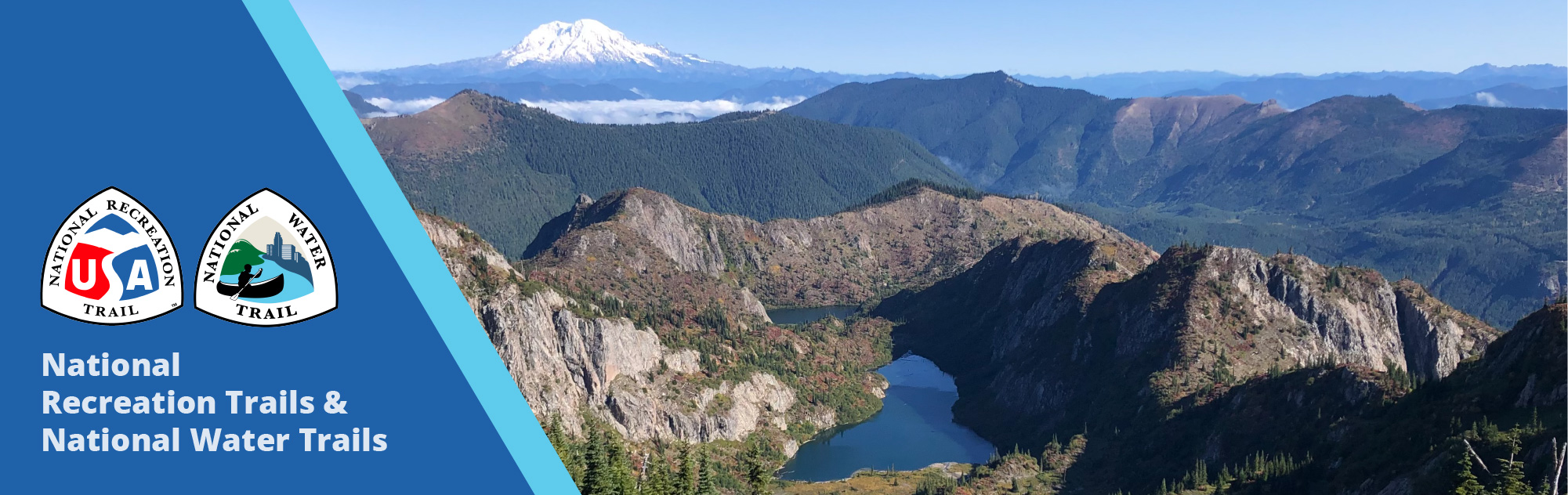 photo of a mountain view from a trail